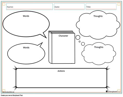 Character Map Worksheet Template at StoryboardThat