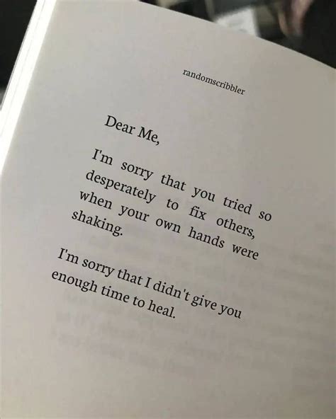 Emotionally Perfect on Instagram: “Dear me: I am sorry. I'm sorry that ...