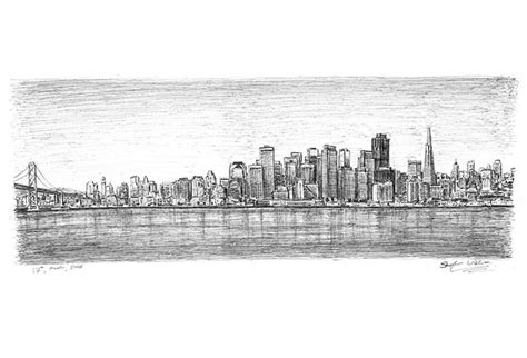 San Francisco Skyline - Original drawings, prints and limited editions ...