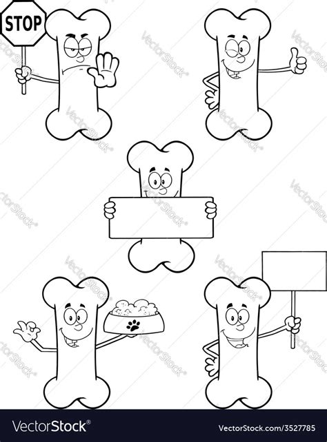 Cartoon bone Royalty Free Vector Image - VectorStock