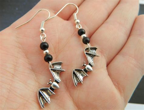 Bat Earrings Vampire Earrings Bat Jewellery Bat Charm