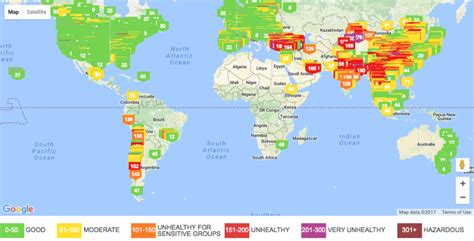 World Map Of Pollution