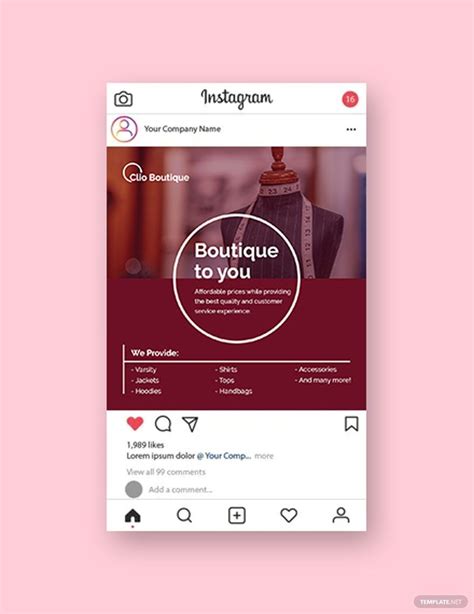 Boutique Instagram Post Template in PSD - Download | Template.net