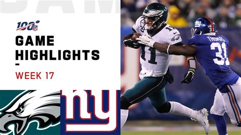 Eagles vs. Giants Week 17 Highlights | NFL 2019 - YouTube