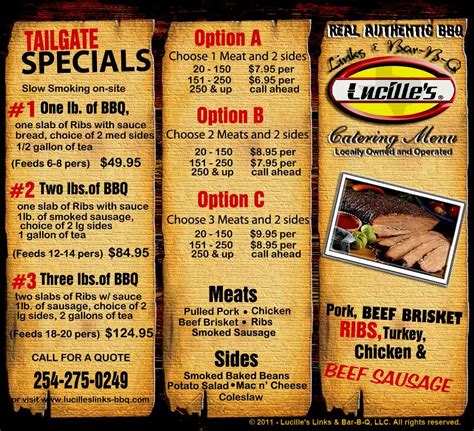 Lucille's Links & Bar-B-Q Menu - Urbanspoon/Zomato