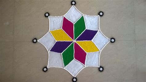 Diwali Special - Freehand Rangoli Design | Simple rangoli, Small ...