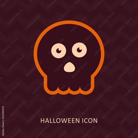 halloween skull vector silhouette icon Stock Vector | Adobe Stock