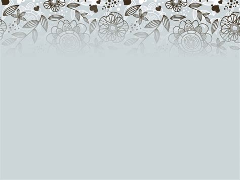 Grey Floral Pattern Background For PowerPoint, Google Slide Templates ...