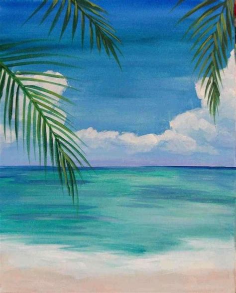 beginner ocean painting easy - Bridgett Beane