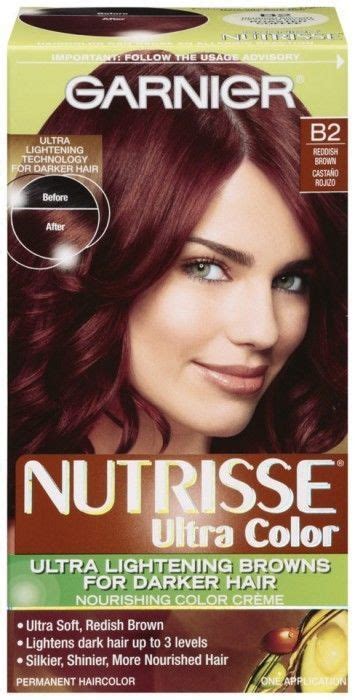 Garnier Nutrisse Ultra Color B2 Reddish Brown Roasted Coffee For Darker ...