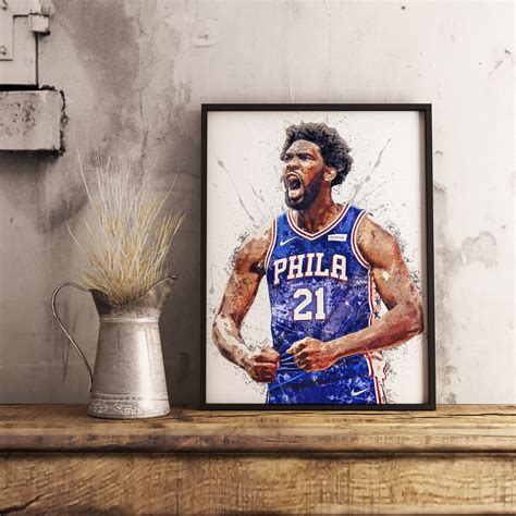 Joel Embiid Poster Philadelphia 76ers Wall Art Printable | Etsy