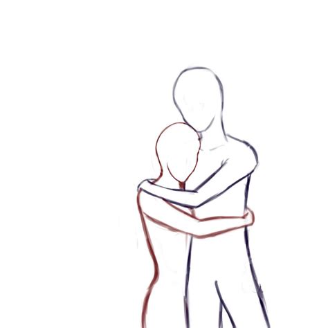 Drawing people, Hugging drawing, People hugging