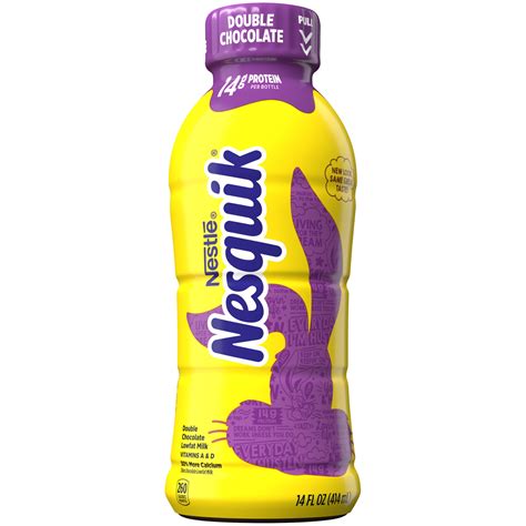 NESQUIK Double Chocolate Lowfat Milk 14 fl. oz.Bottle - Walmart.com ...