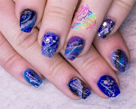 Blue purple galaxy nails Galaxy Nails, Purple, Blue, Nail Designs ...