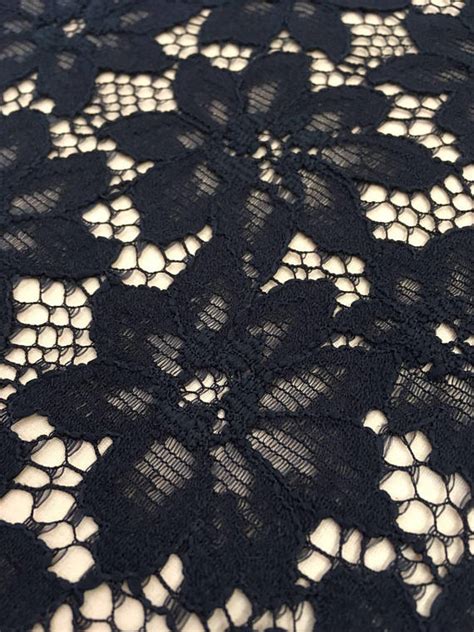 Black lace fabric - Guipure lace - lace fabric from Imperiallace.com