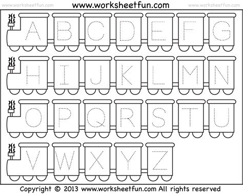 Letter Tracing Worksheet – Train Theme / FREE Printable Worksheets ...