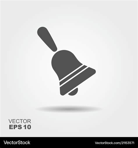 Flat icon of a bell logo Royalty Free Vector Image