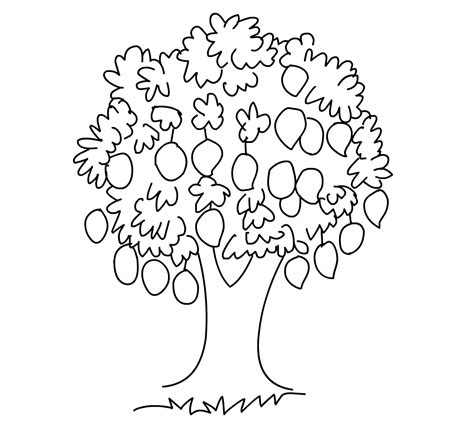 coloring picture of mango tree - Clip Art Library