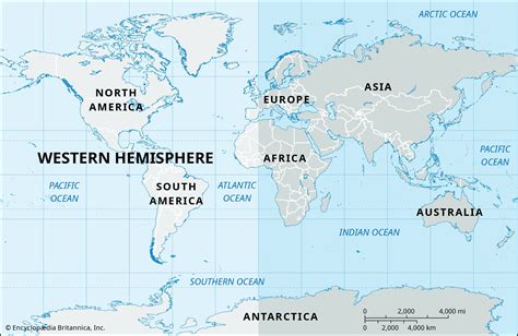 Blank Western Hemisphere Map