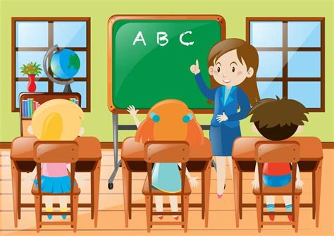 Classroom Cartoon Images Of Teachers And Students