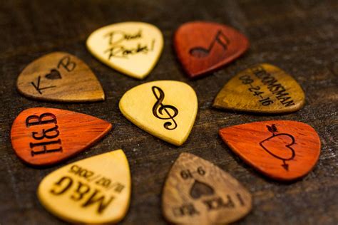 Personalized Guitar Picks Custom Guitar by DarkHorseEngraving