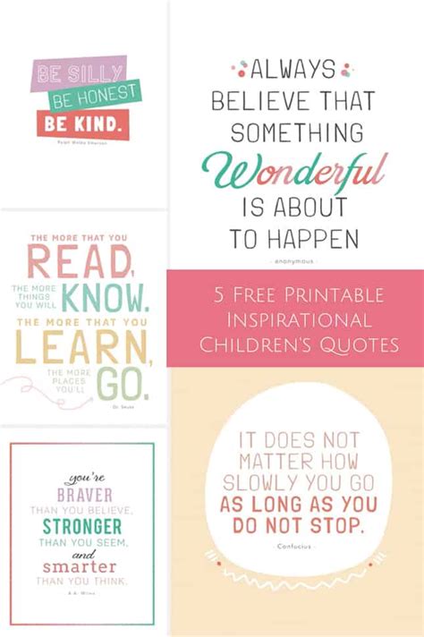 10 FREE PRINTABLE INSPIRATIONAL PRINTS FOR KIDS