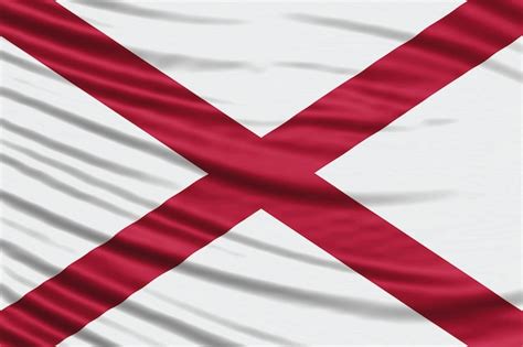 Premium Photo | Alabama state flag wave close up, alabama flag background