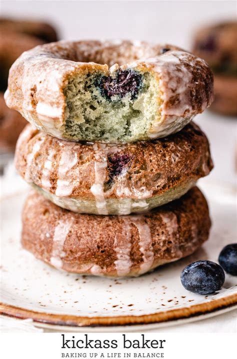 Easy Blueberry Cake Donuts | Kickass Baker | Recipe | Blueberry cake ...