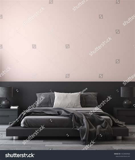 Minimalist Modern Bedroom Interior Background 3d Stock Illustration ...