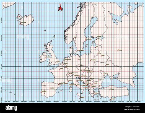 Outline Map Of Europe With Latitude And Longitude - Freddy Bernardine