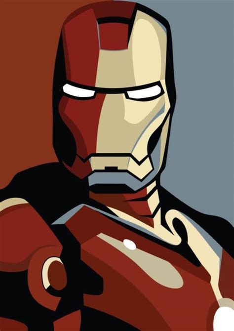 Athah Comic Poster Iron Man Vector Art Poster Paper Print Rolled Paper ...