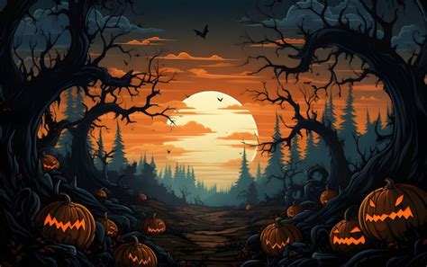 Premium AI Image | flat halloween background