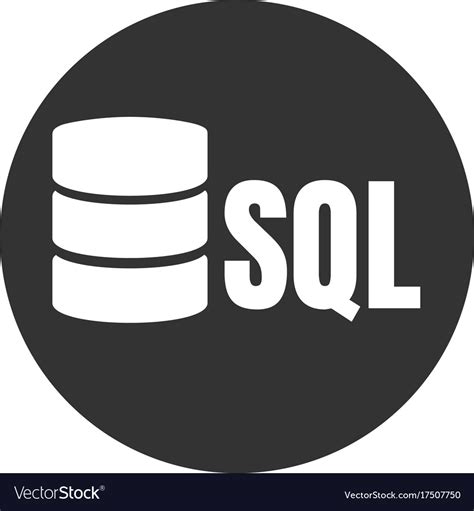 Sql database icon logo design ui or ux app Vector Image