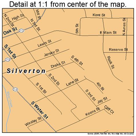 Silverton Oregon Street Map 4167650