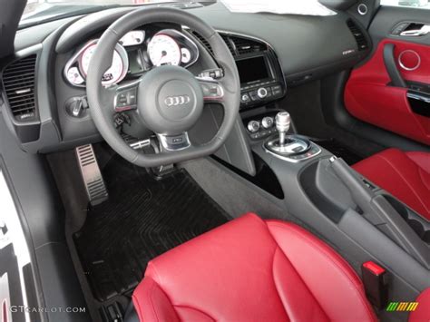 Red Interior 2012 Audi R8 Spyder 5.2 FSI quattro Photo #68216982 ...