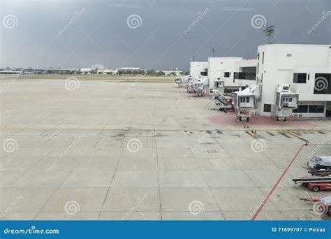 Airplane Parking in Don Mueang International Airport in Bangkok ...