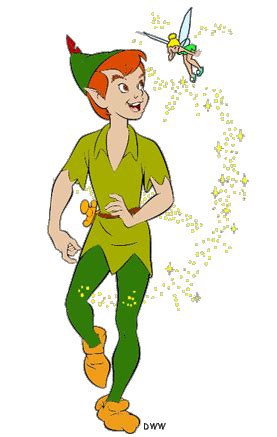 Peter Pan and Tinkerbell Clipart - Disney Clipart Galore | Peter pan ...