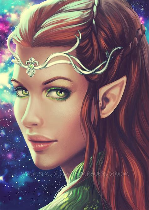 She Walks in Starlight by Yuuza female elf ranger The Hobbit armor ...