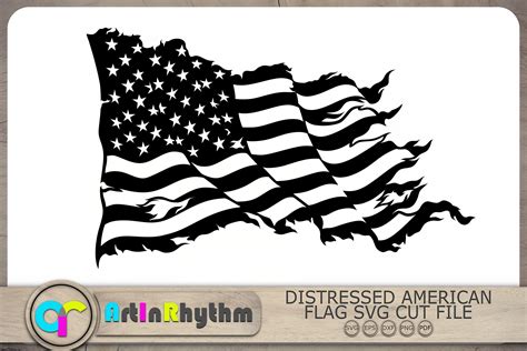 Distressed American Flag Svg, USA Flag Graphic by artinrhythm ...