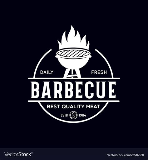 Steak house barbecue bbq party restaurant logo Vector Image