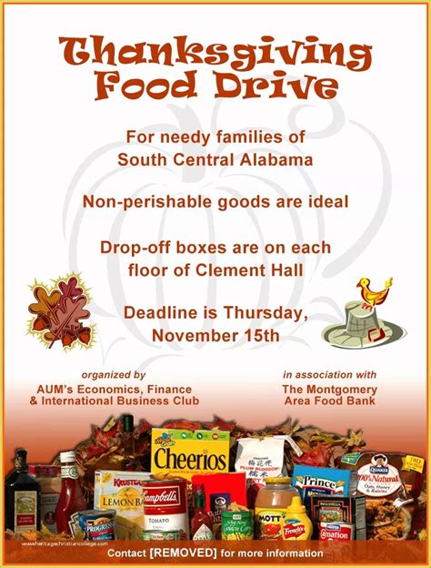 Free Thanksgiving Food Drive Flyer Template Of Thanksgiving Food Drive ...