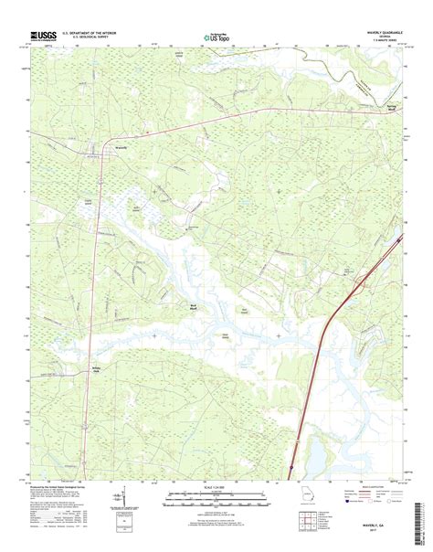 MyTopo Waverly, Georgia USGS Quad Topo Map