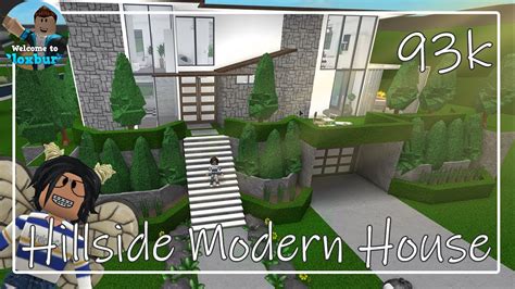 Roblox | HILLSIDE MODERN HOUSE | Bloxburg (93k) - YouTube