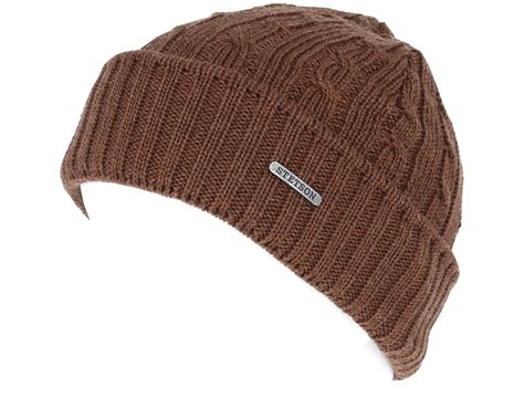 Wool Dark Brown Beanie - Stetson beanies - Hatstoreworld.com