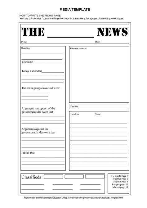 Blank Newspaper Template For Word - Sample Design Templates