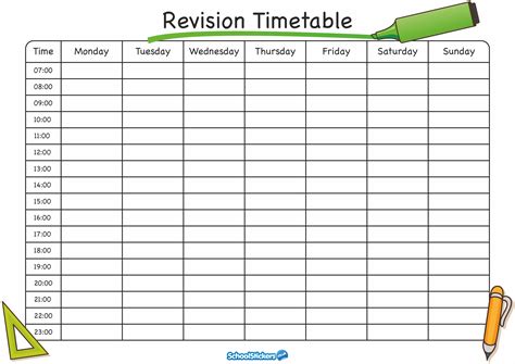 The School Stickers Revision Timetable is Here! | SchoolStickers