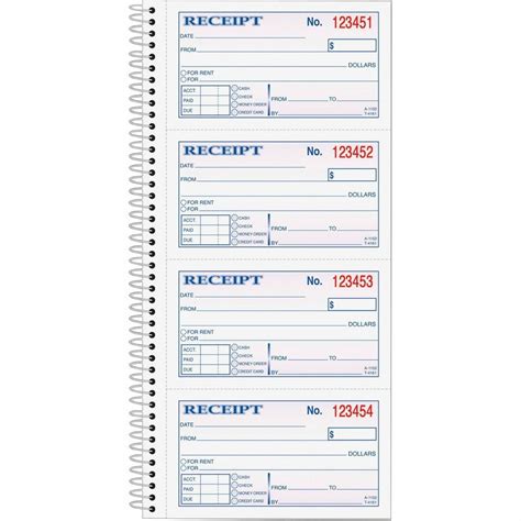 TOPS Carbonless 2-part Money Receipt Book - 200 Sheet(s) - Wire Bound ...