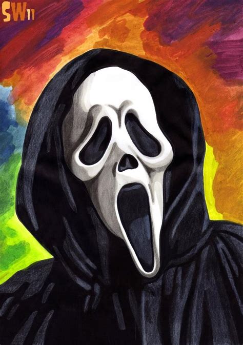 Ghost Face Drawing at GetDrawings | Free download