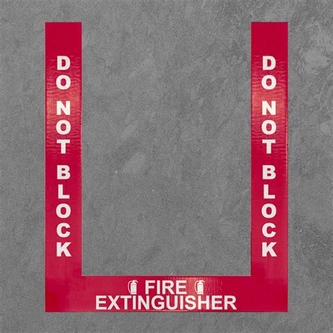 Superior Mark® Fire Extinguisher Border, 4'', (2) 36'' strips, (1) 24 ...