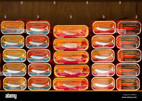 Tinned mackerel varieties Stock Photo - Alamy